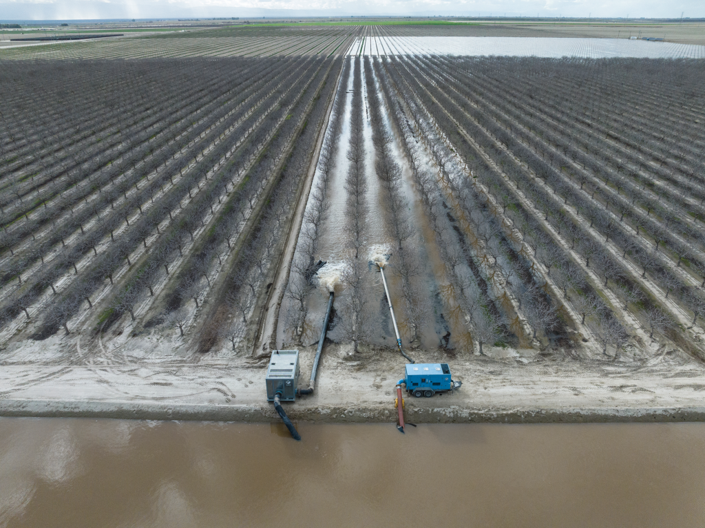 Aerial view of groundwater recharge.