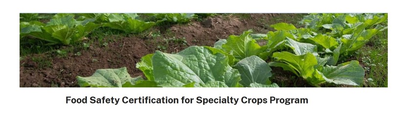 USDA Food Safety Certification for Specialty Crops 