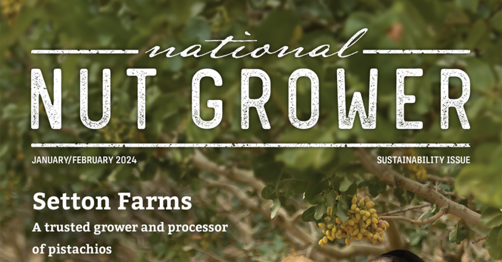 Cover image of National Nut Grower January/February 2024 issue. Feature image.