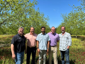 (Left to right) Will McGehee, Duke Lane III, Jeff Worn, Nick Quast, Kent Hoots. Photos courtesy of Pecan Nation and South Georgia Pecan.