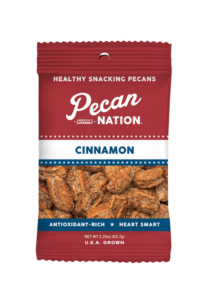 Pecan Nation's Cinnamon pecans package.
