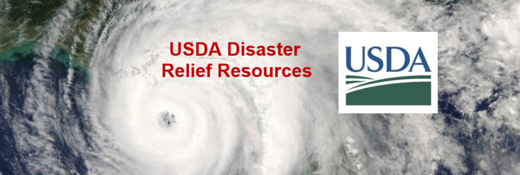 hurricane disaster relief resources USDA