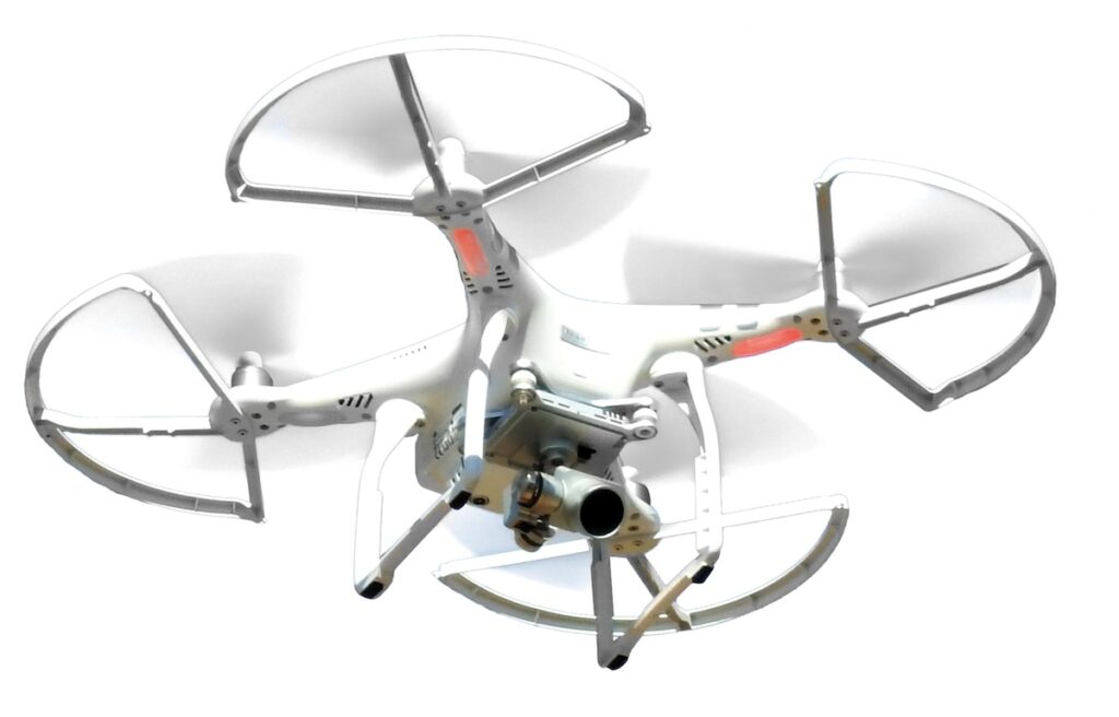 Drone on a white background.