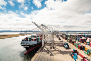 Aerial view of the Port of California.