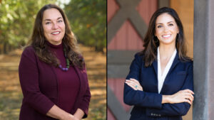 Clarice Turner, CEO, and Alexi Rodriguez, board chair or the Almond Board of California. Photo courtesy of Almond Board of California.