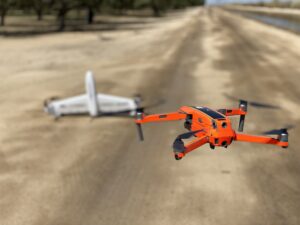 Drone in flight.