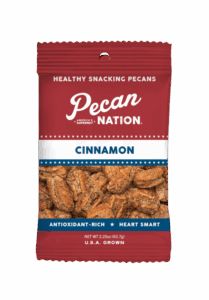 Pecan Nation's Cinnamon pecans package.