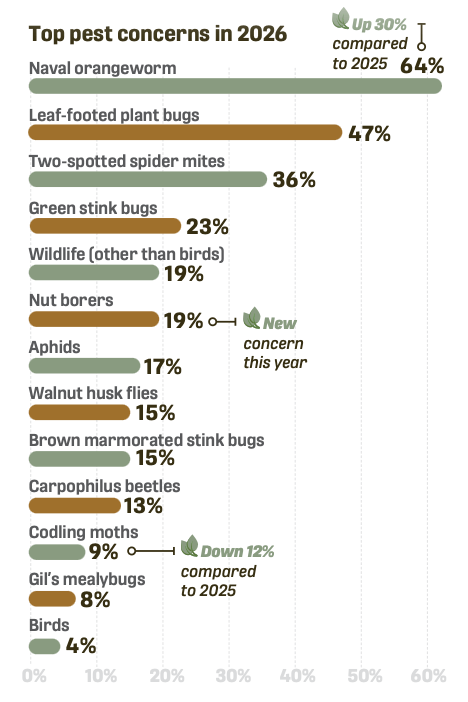 Screenshot of NNG 2026 Pest & Disease survey infographic
