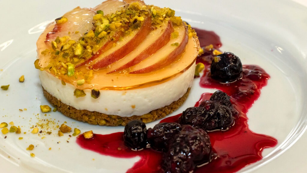 plate of food featuring pistachios