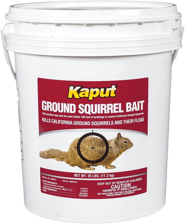 bucket of ground squirrel bait